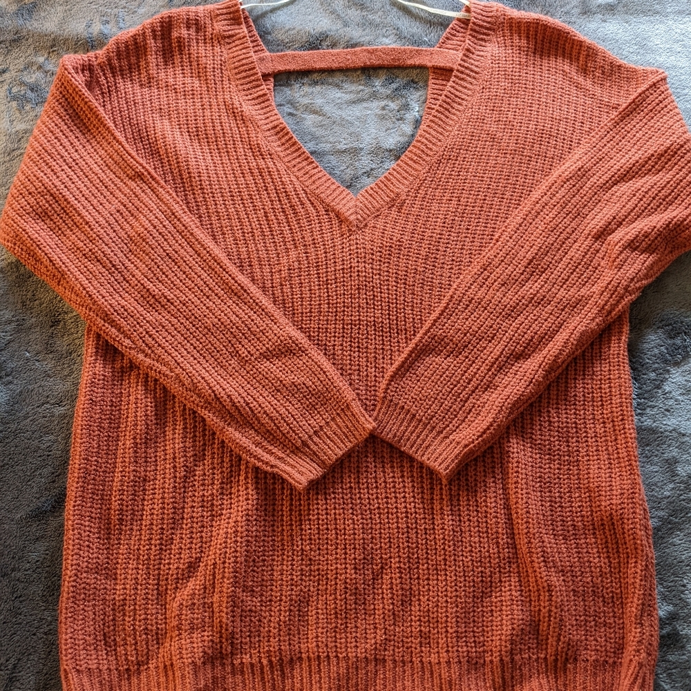 FOREVER 21 Pumpkin orange sweater